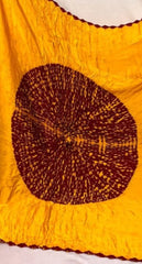 Pretty Yellow Shibori Bandhni Border Pure Modal Silk Plian Saree