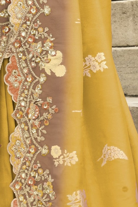 PURE SILK HEAVY WORK SAREE