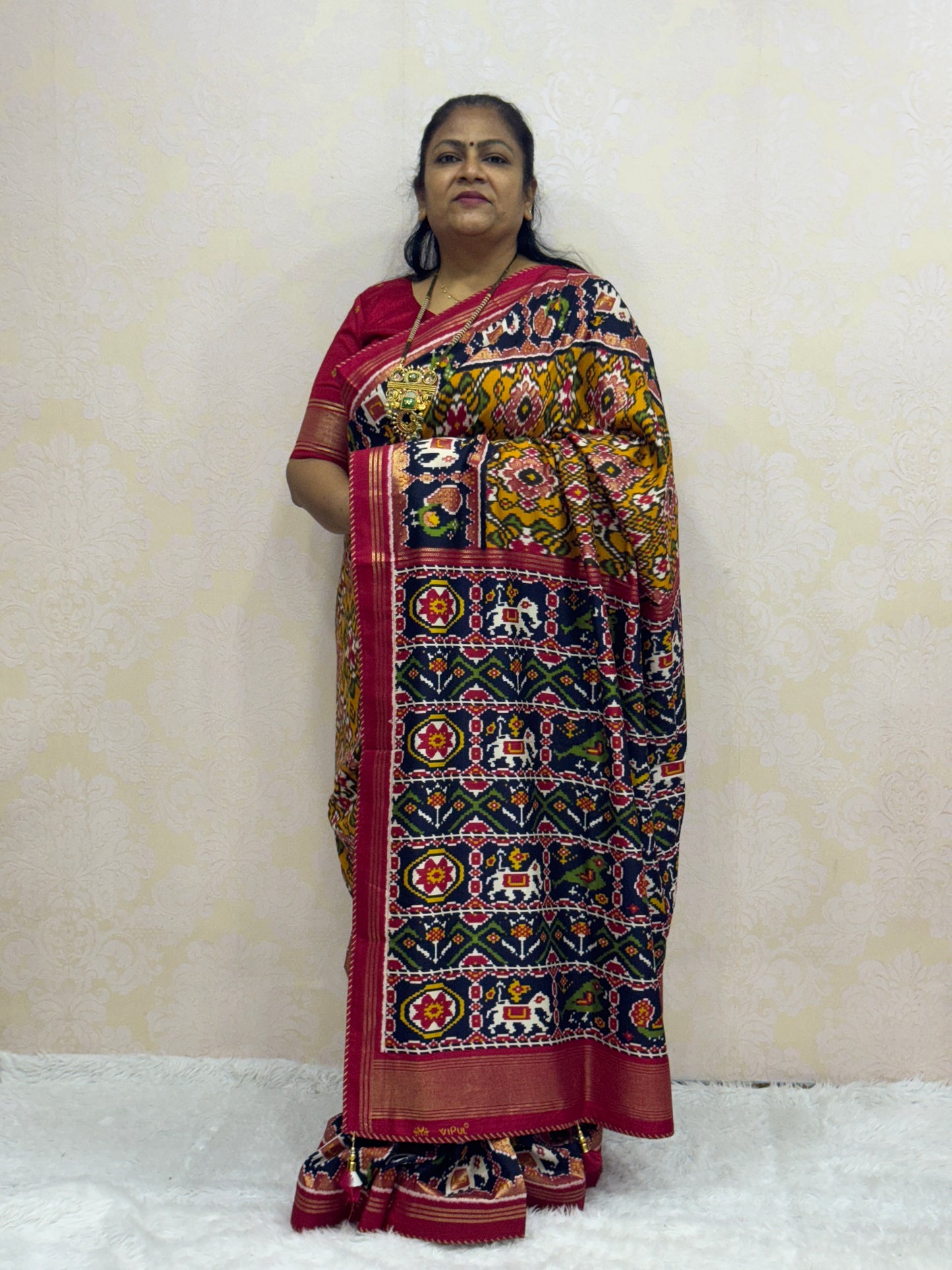 VIPUL AROMA SILK PATOLA - YELLOW