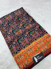 Black hathi ambadi design pure look patola saree