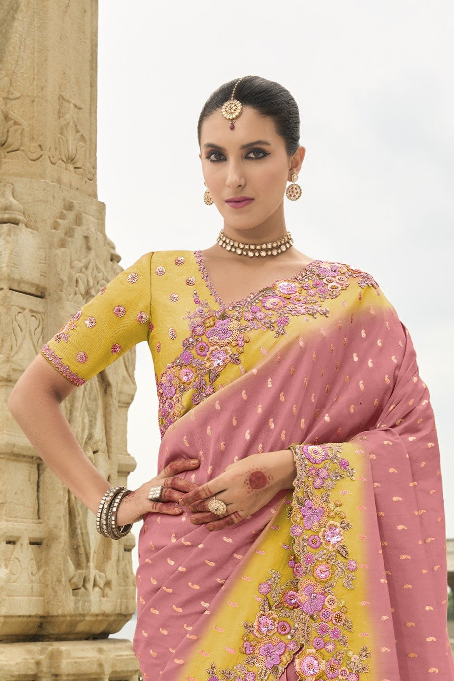 PURE SILK HEAVY WORK SAREE