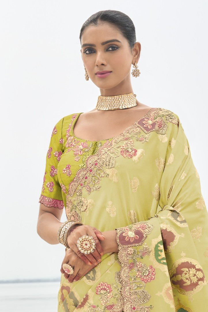 PURE SILK HEAVY WORK SAREE