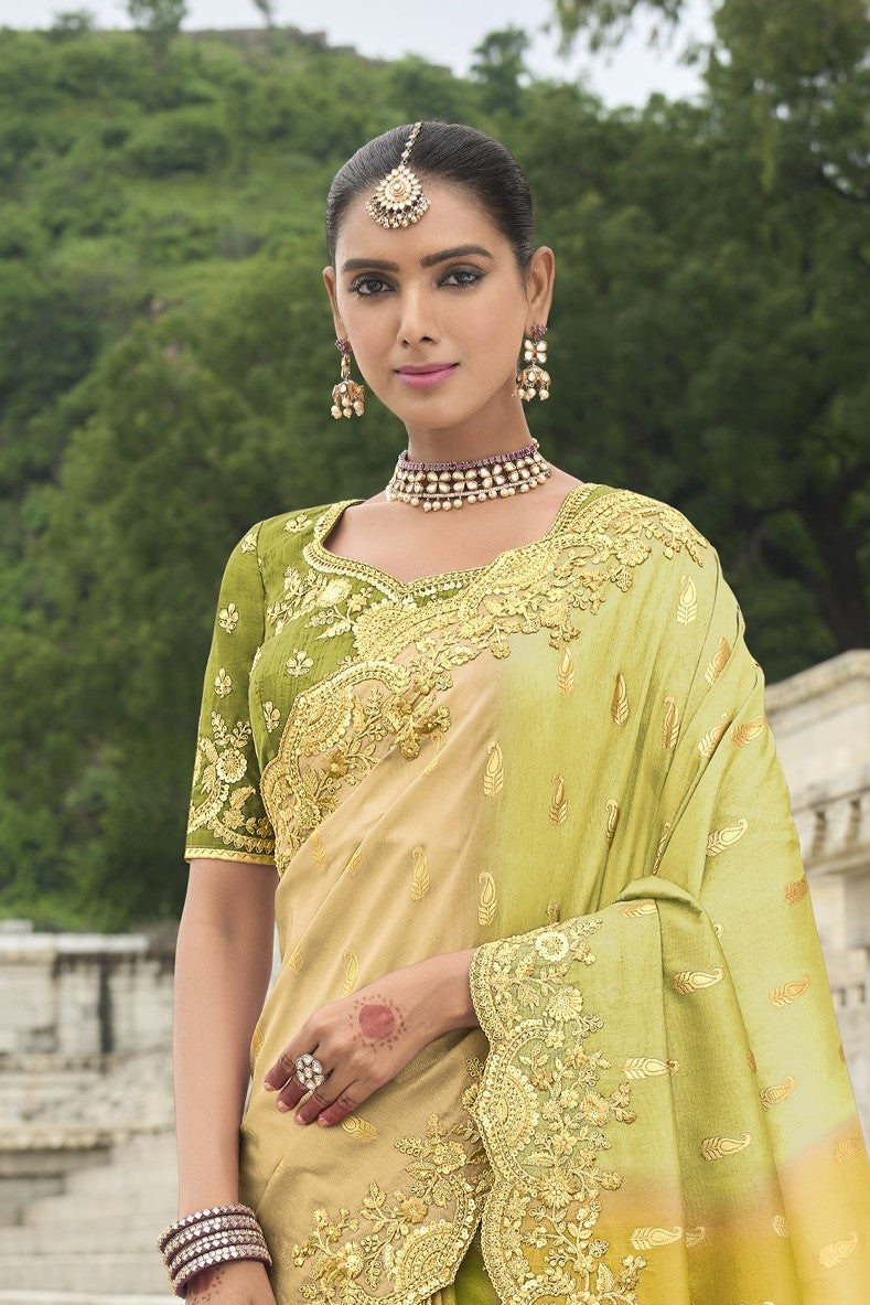 PURE SILK HEAVY WORK SAREE