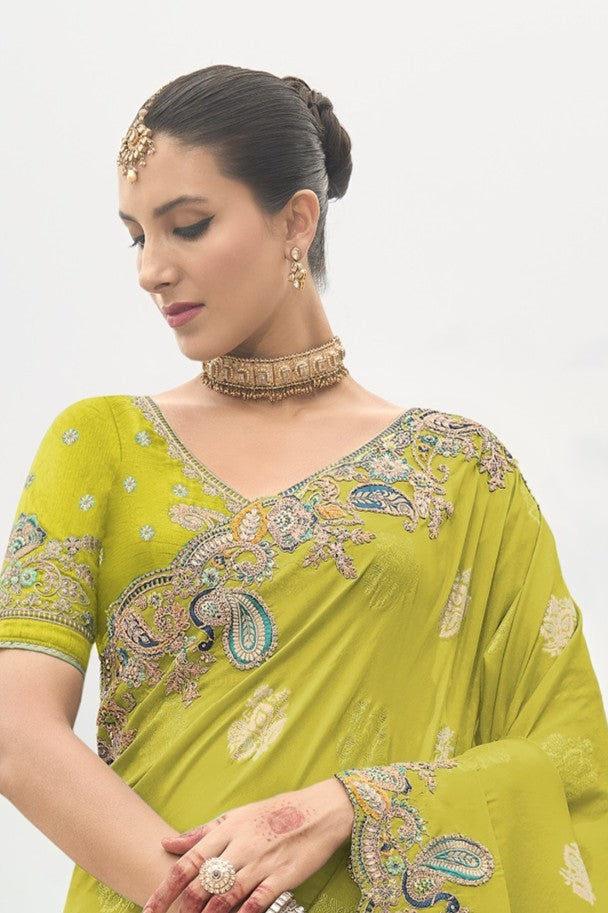 PURE SILK HEAVY WORK SAREE