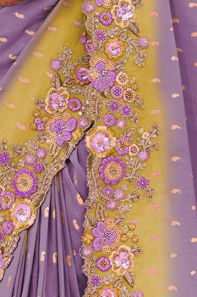 PURE SILK HEAVY WORK SAREE