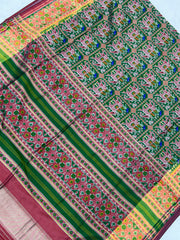 Green hathi ambadi design pure look patola saree