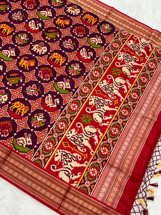 6 FIGURES CHHABDI DESIGNER ARTIFICIAL DOUBLE IKAT DUPATTA