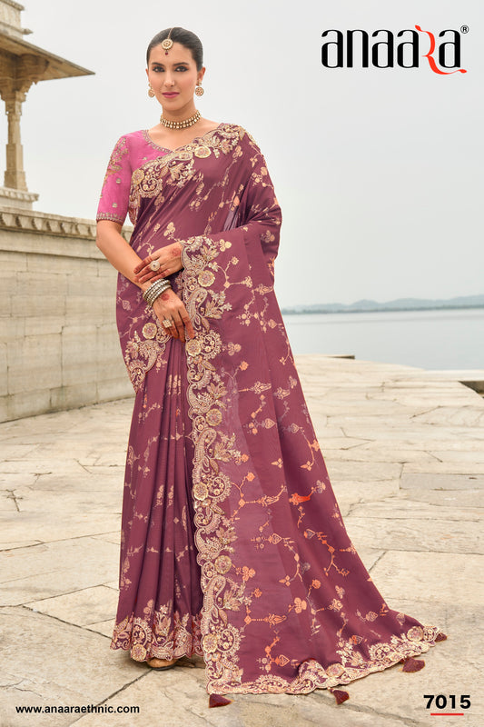 PURE SILK HEAVY WORK SAREE