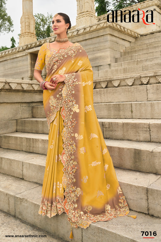 PURE SILK HEAVY WORK SAREE