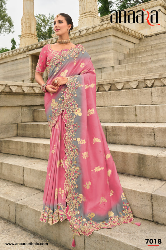 PURE SILK HEAVY WORK SAREE