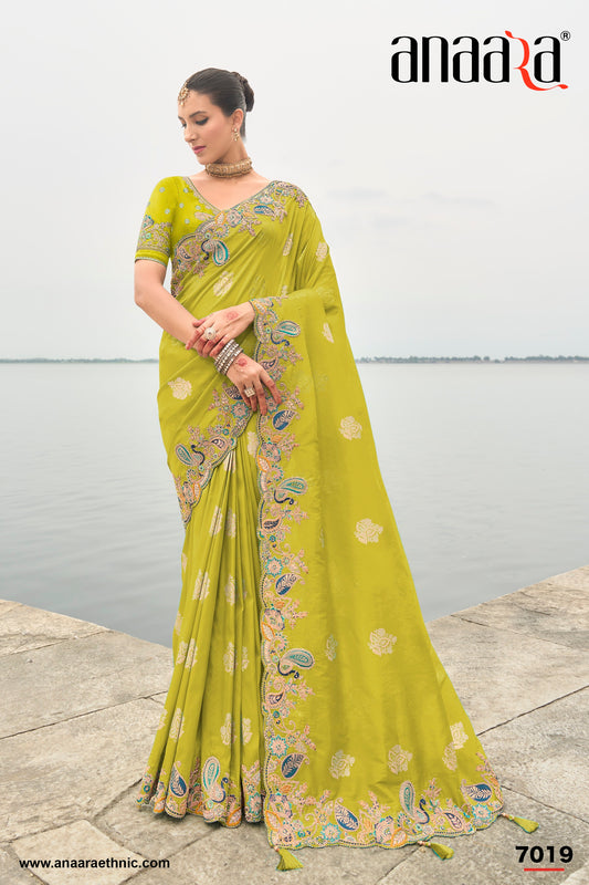 PURE SILK HEAVY WORK SAREE