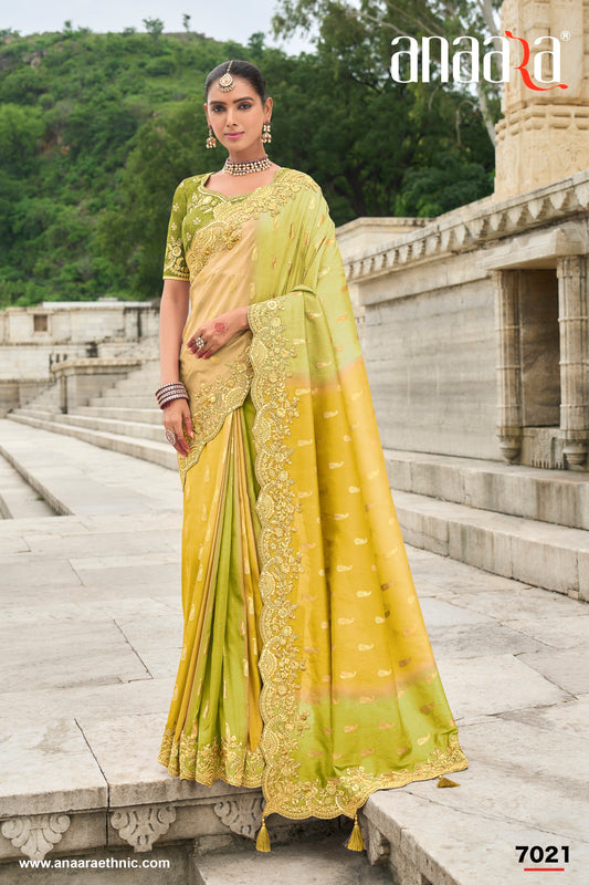 PURE SILK HEAVY WORK SAREE