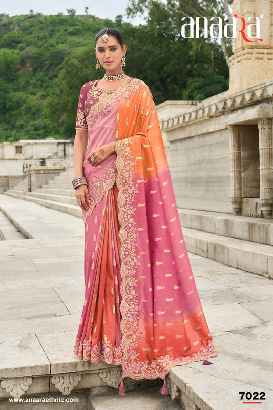 PURE SILK HEAVY WORK SAREE