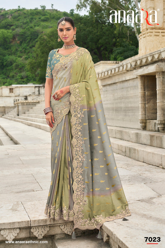 PURE SILK HEAVY WORK SAREE