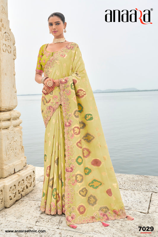 PURE SILK HEAVY WORK SAREE