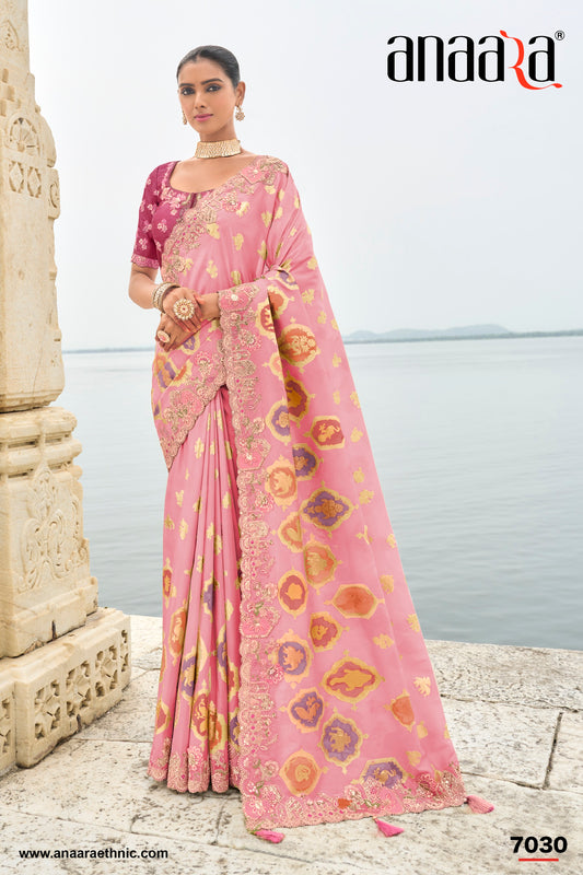 PURE SILK HEAVY WORK SAREE