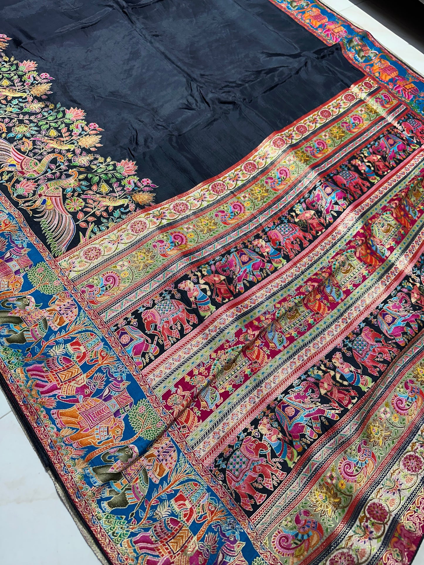 Pashmina silk saree