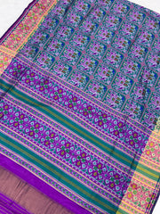 Bottle green hathi ambadi design pure look patola saree