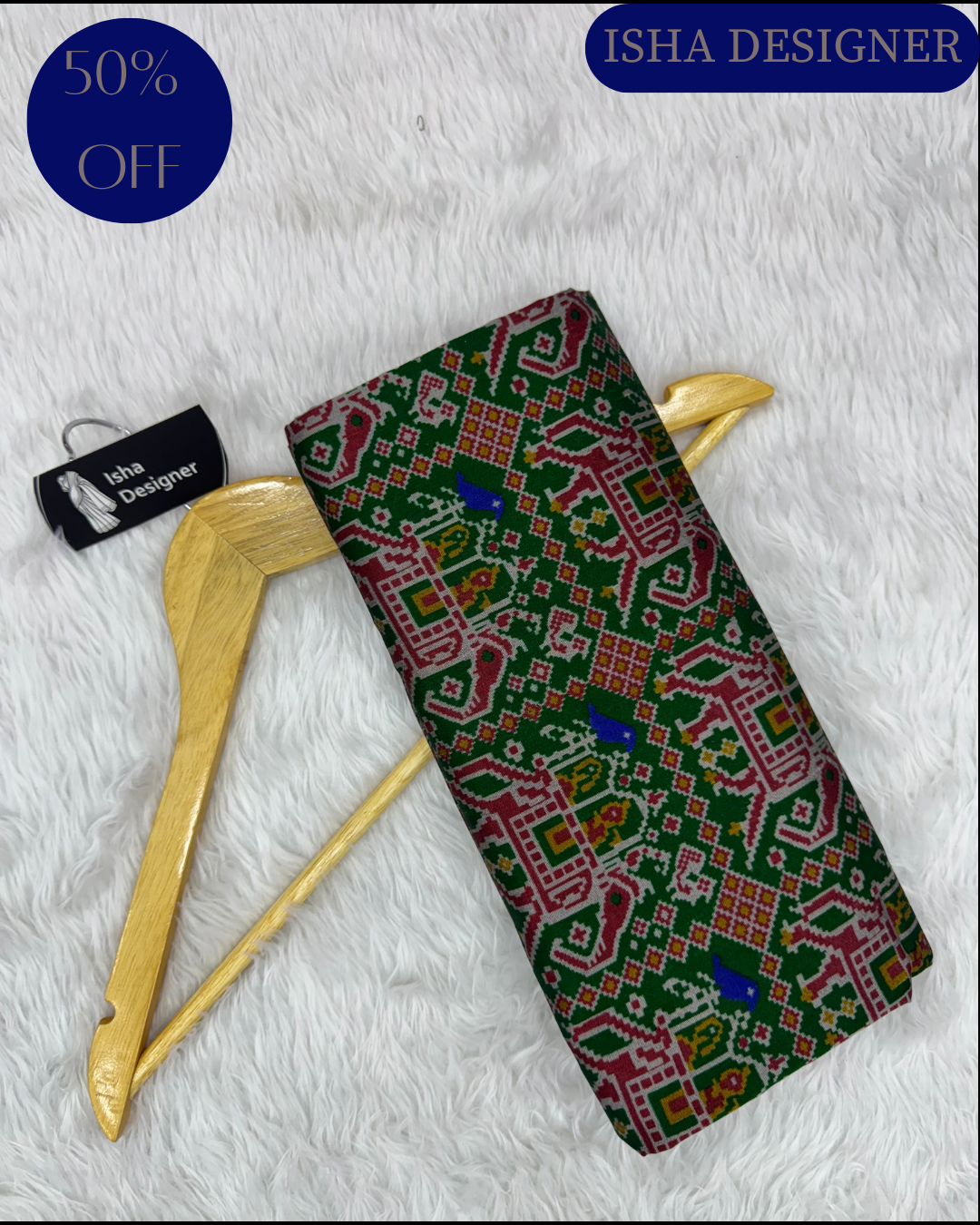 Green hathi ambadi design pure look patola saree
