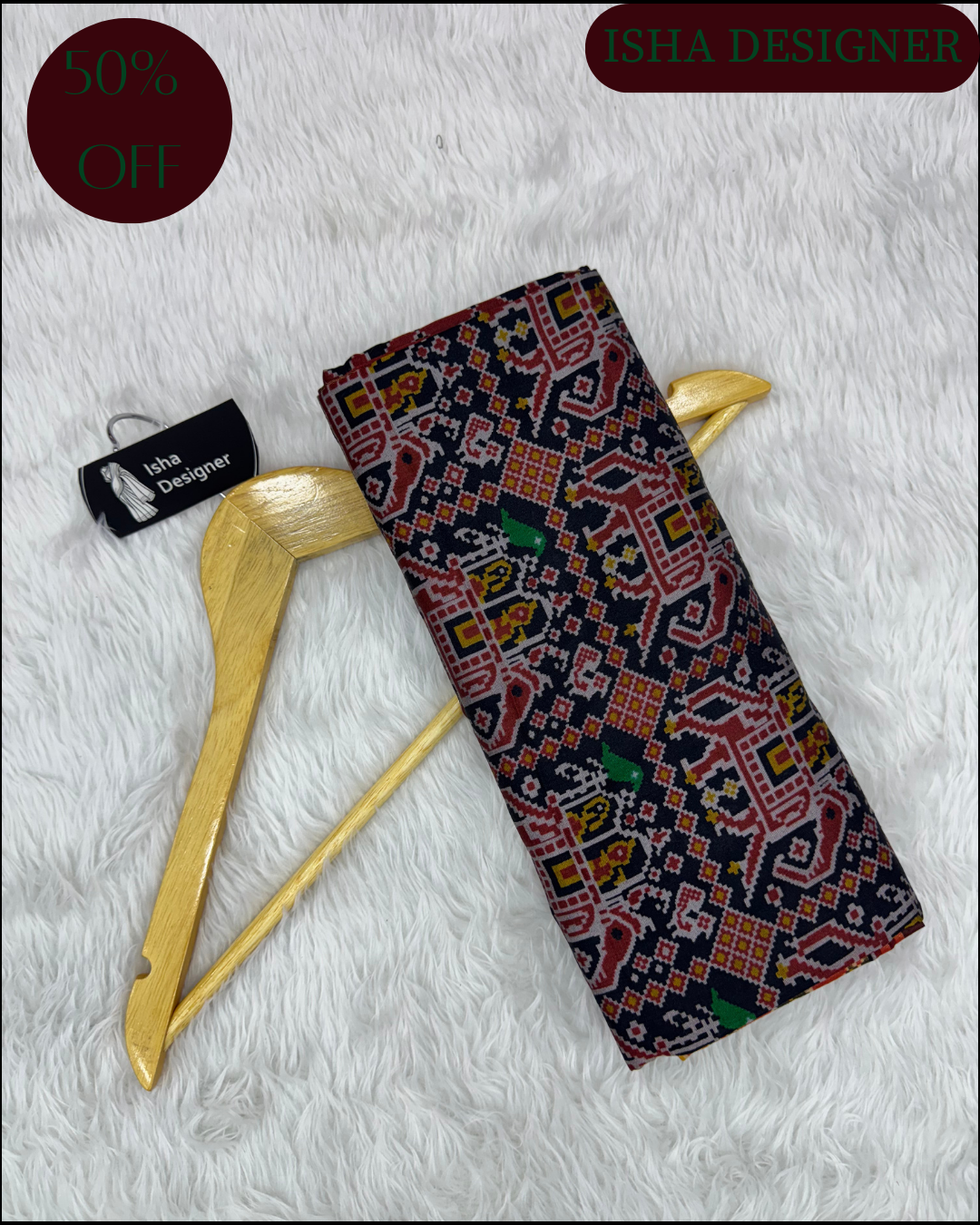 Black hathi ambadi design pure look patola saree