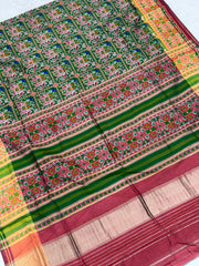 Green hathi ambadi design pure look patola saree