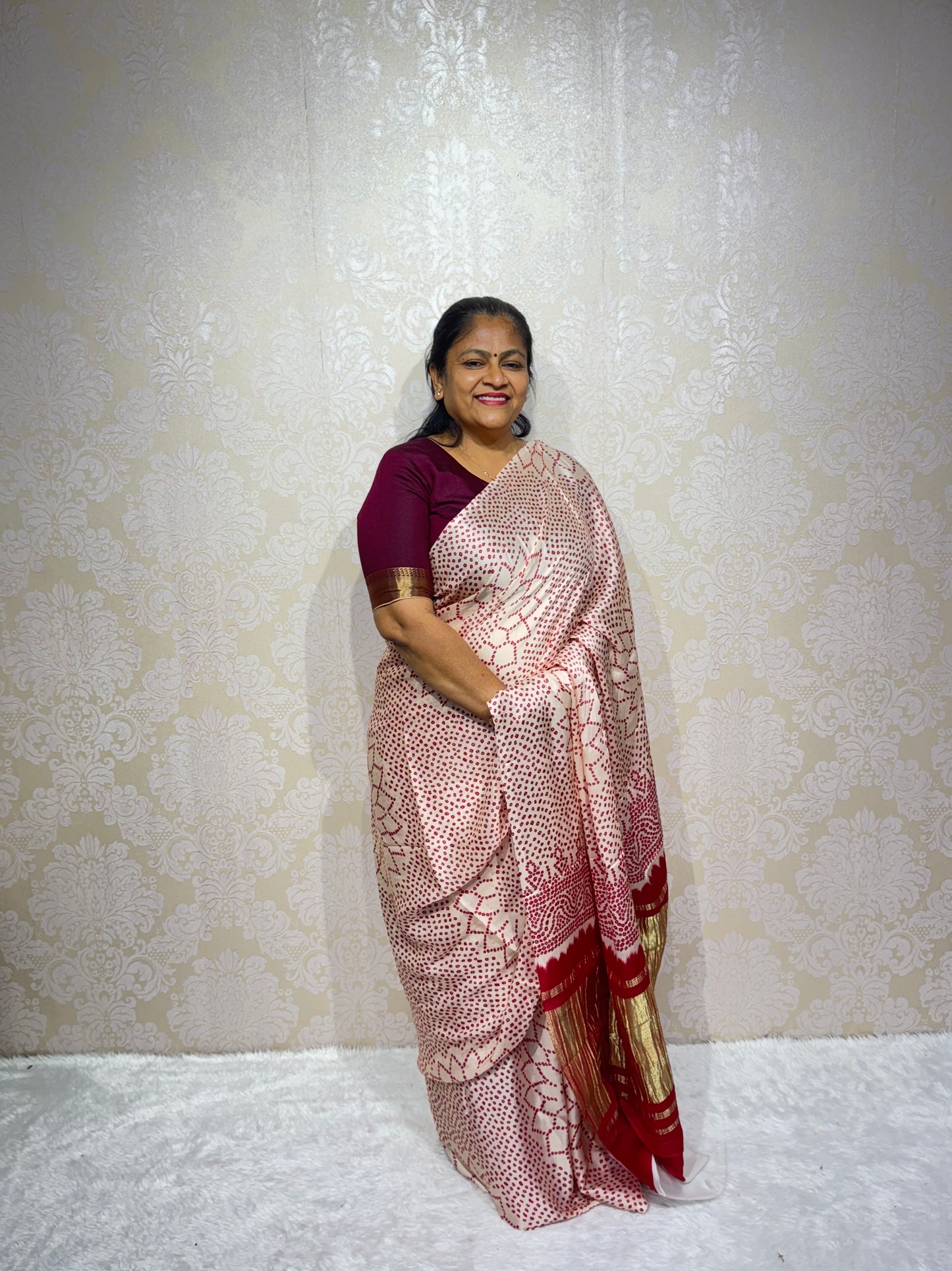 PURE GAJI RANI SILK BANDHANI