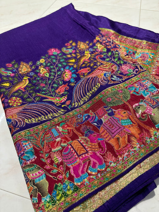 Pashmina silk saree