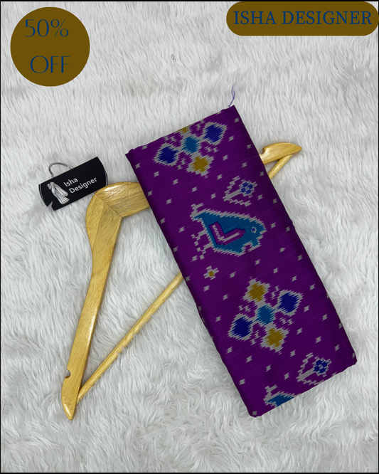 Purple sparrow design pure look patola saree
